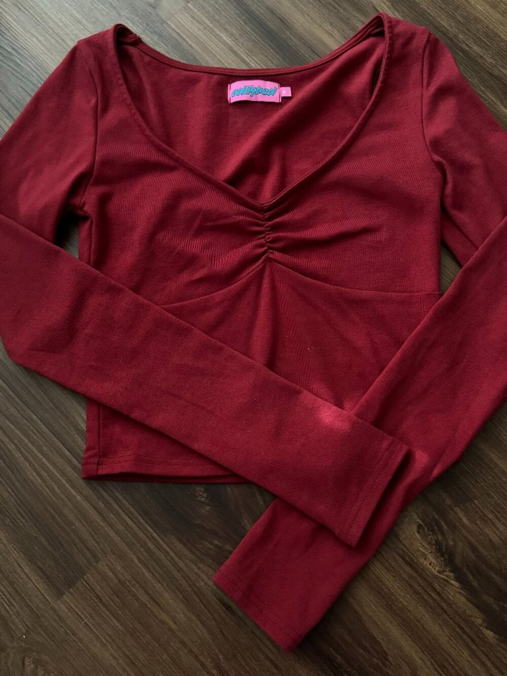 Edikted Ruched V Neck Top